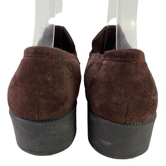 Cobbie Cuddlers Womens Brown Suede Slip On Leather Loafers Block Heel Shoes 7.5W - Picture 11 of 16